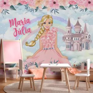 Painel Barbie Vinil - Autocolante Sob Medida - Valor referente a 1m², utilize a calculadora abaixo e veja quantos m² irá precisa para sua parede.  Fosco - Por favor escolher Liso ou Texturizado  Recomendamos acrescentar 10cm tanto na largura quanto na altura por medida de segurança.