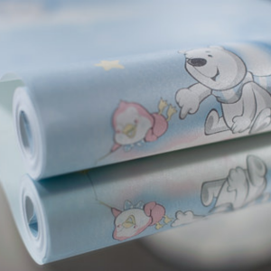 Papel de Parede Infantil Ursinho Vinilizado 10m linear X 0,53cm de largura    